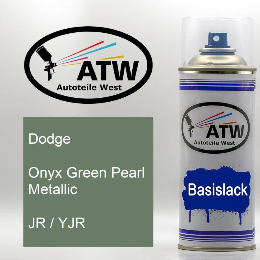 Dodge, Onyx Green Pearl Metallic, JR / YJR: 400ml Sprühdose, von ATW Autoteile West.